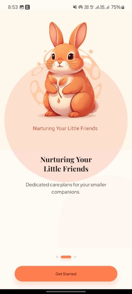 PetCarePro onboarding screen